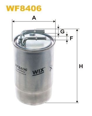 WIX FILTERS WF8406 Fuel filter In-Line Filter, 8mm, 9,5mm