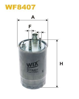 WIX FILTERS WF8407 Fuel filter In-Line Filter, 8mm, 9,5mm