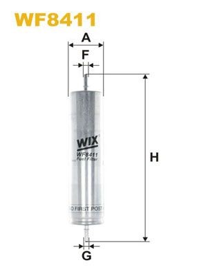 WIX FILTERS In-Line Filter, 8mm, 8mm Height: 276mm Inline fuel filter WF8411 buy