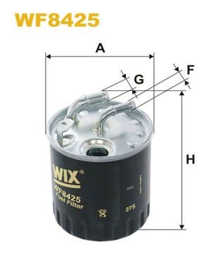 WIX FILTERS WF8425 Fuel filter In-Line Filter, 10mm, 10mm