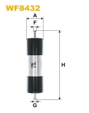 WIX FILTERS WF8432 Fuel filter In-Line Filter, 8mm, 10mm