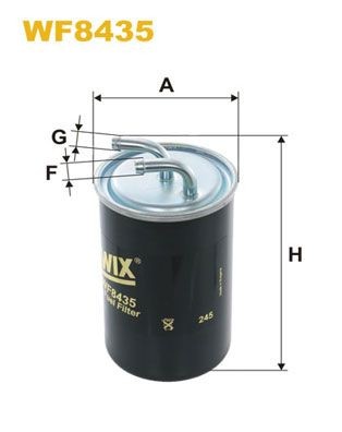 WIX FILTERS WF8435 Fuel filter In-Line Filter, 8mm, 8mm