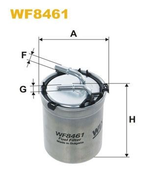 WIX FILTERS WF8461 Fuel filter In-Line Filter, 8mm, 8mm