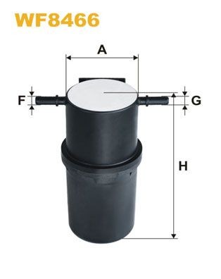 WIX FILTERS WF8466 Fuel filter In-Line Filter, 10mm, 10mm