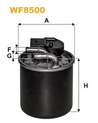 WIX FILTERS In-Line Filter, 8mm, 10mm Height: 100mm Inline fuel filter WF8500 buy