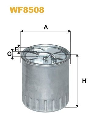 WIX FILTERS In-Line Filter, 10mm, 8mm Height: 107mm Inline fuel filter WF8508 buy