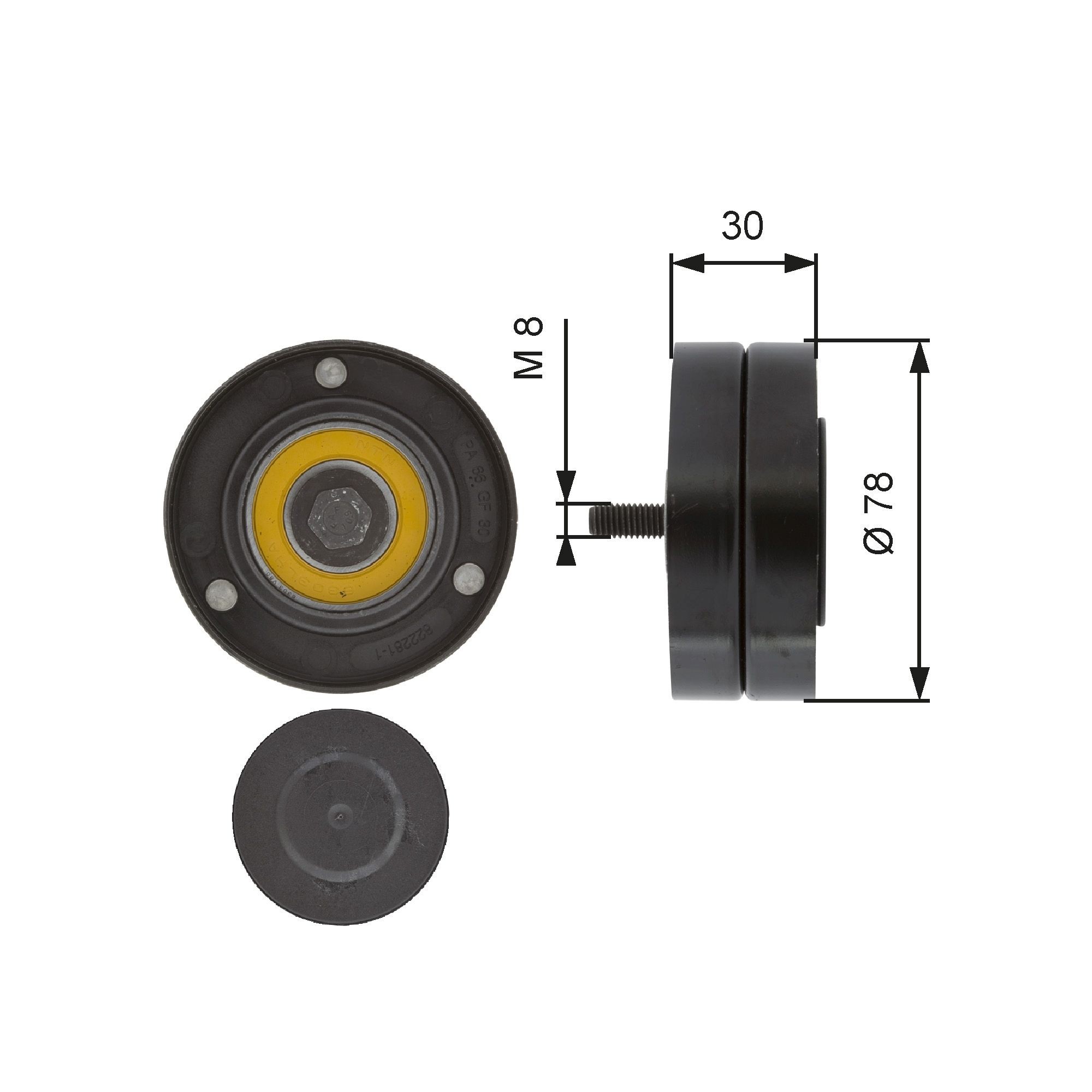 GATES FleetRunner™ Micro-V® Kit T36236 Deflection / Guide Pulley, v-ribbed belt