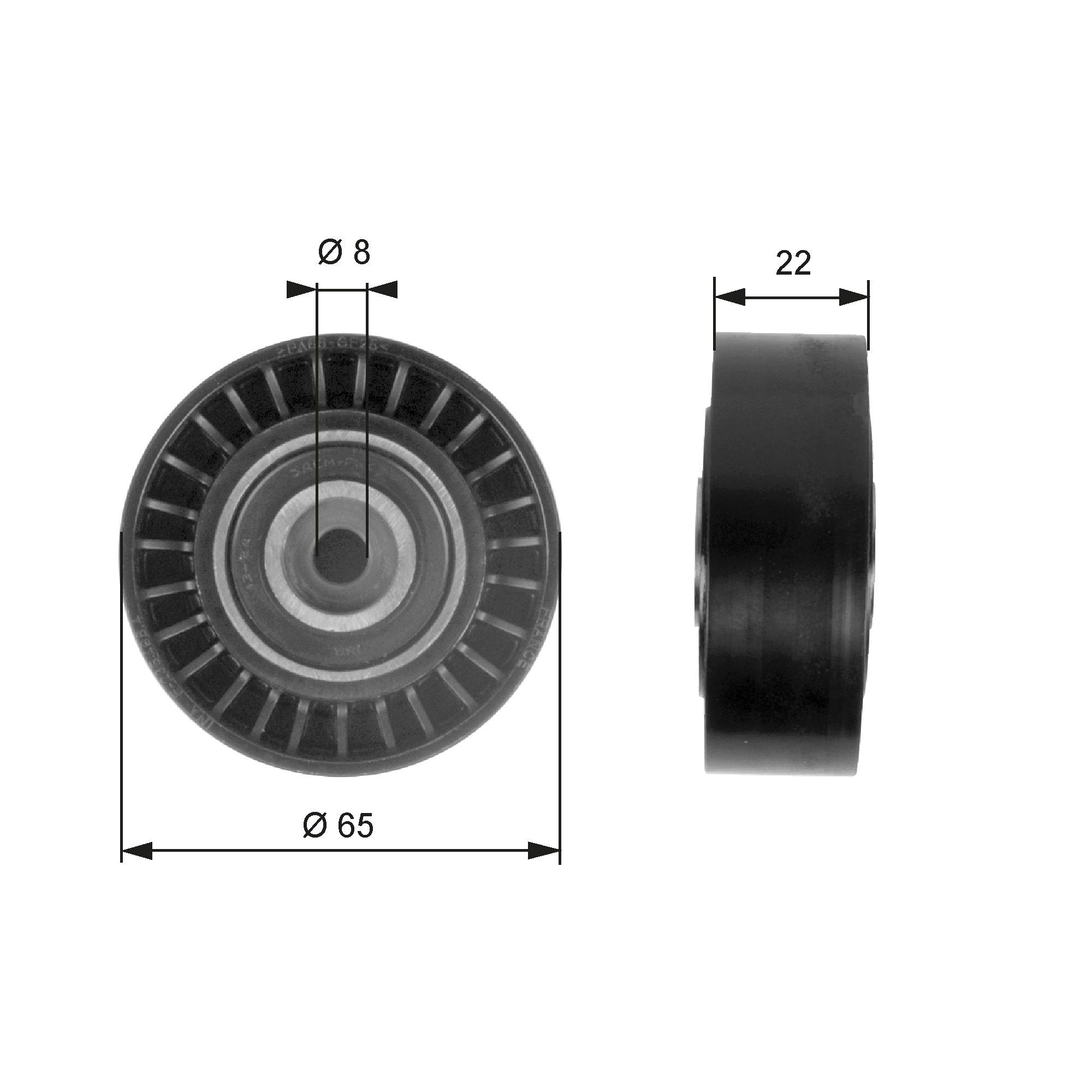 Mercedes A-Class Idler pulley 1237279 GATES T36258 online buy