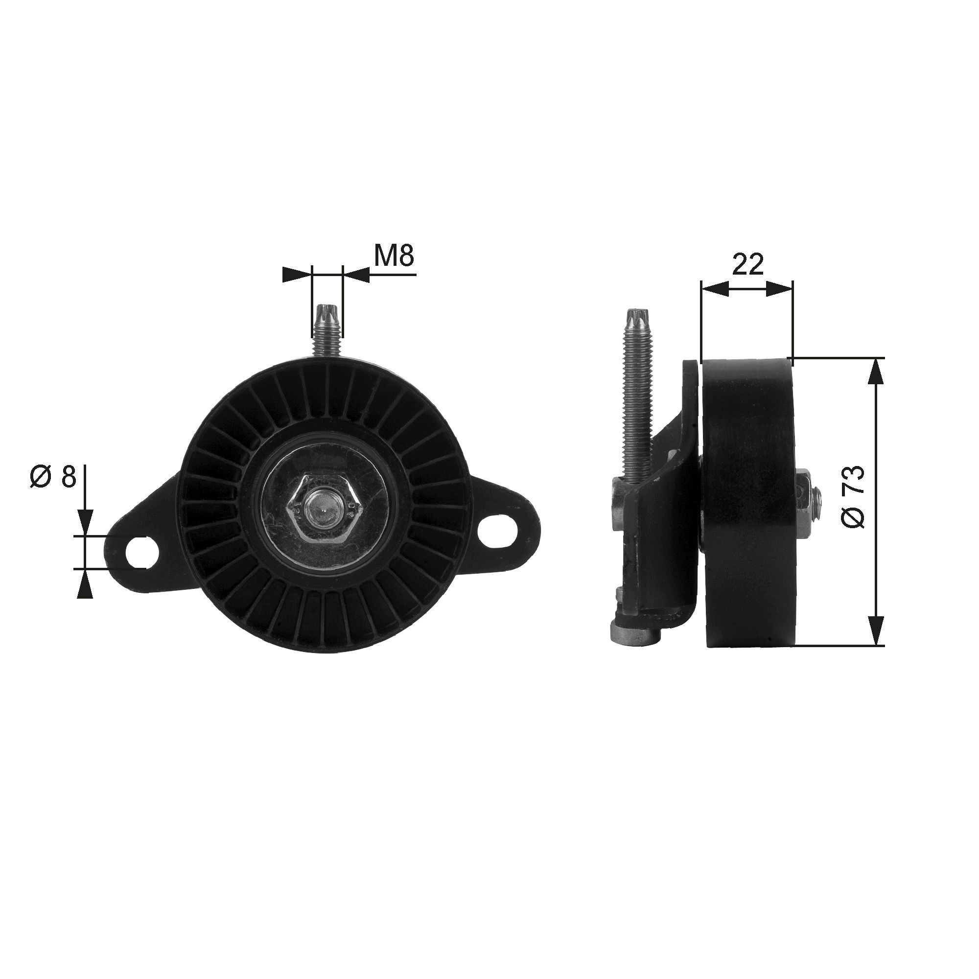 GATES FleetRunner™ Micro-V® Kit T38056 Tensioner pulley