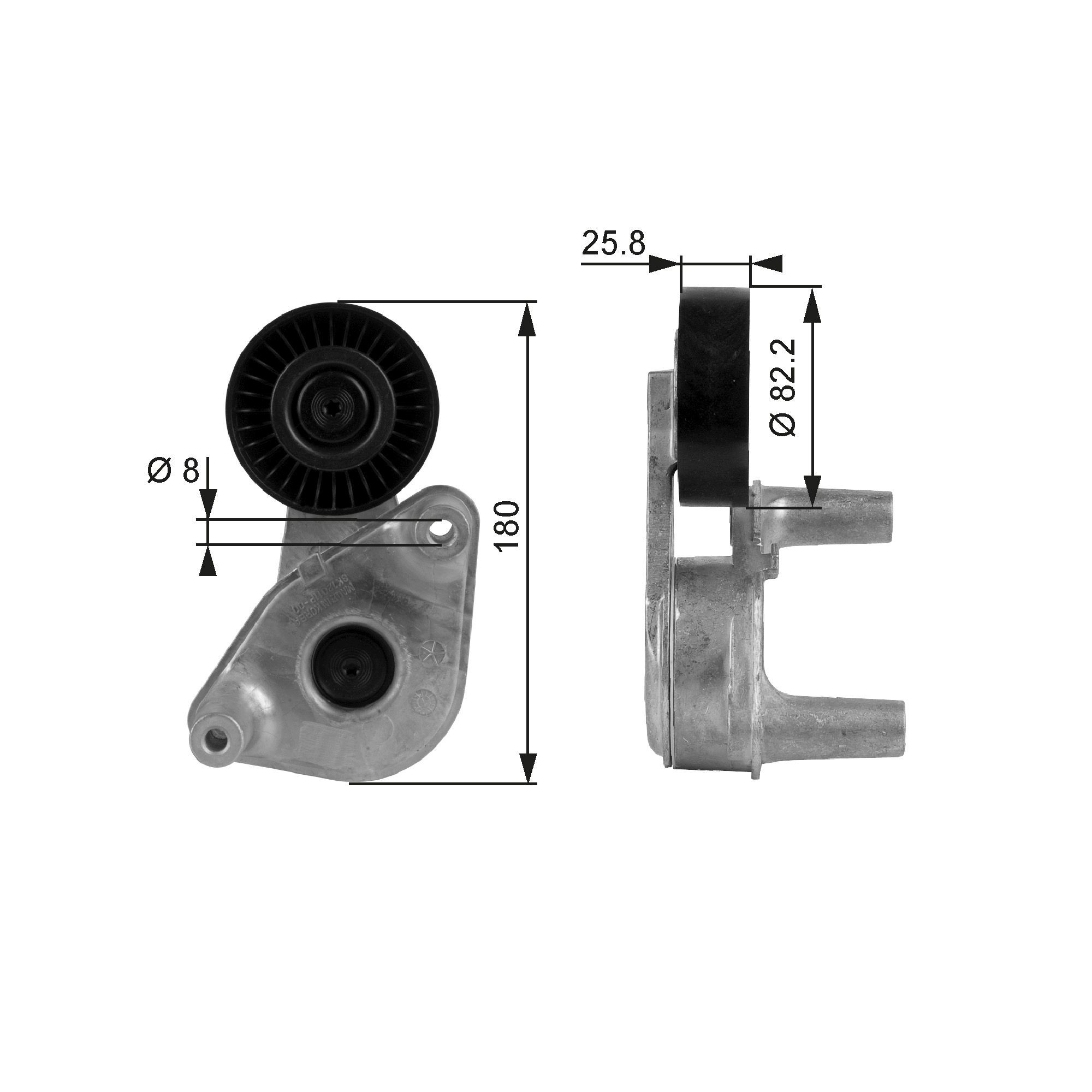 GATES FleetRunner™ Micro-V® Kit T38149 Tensioner pulley
