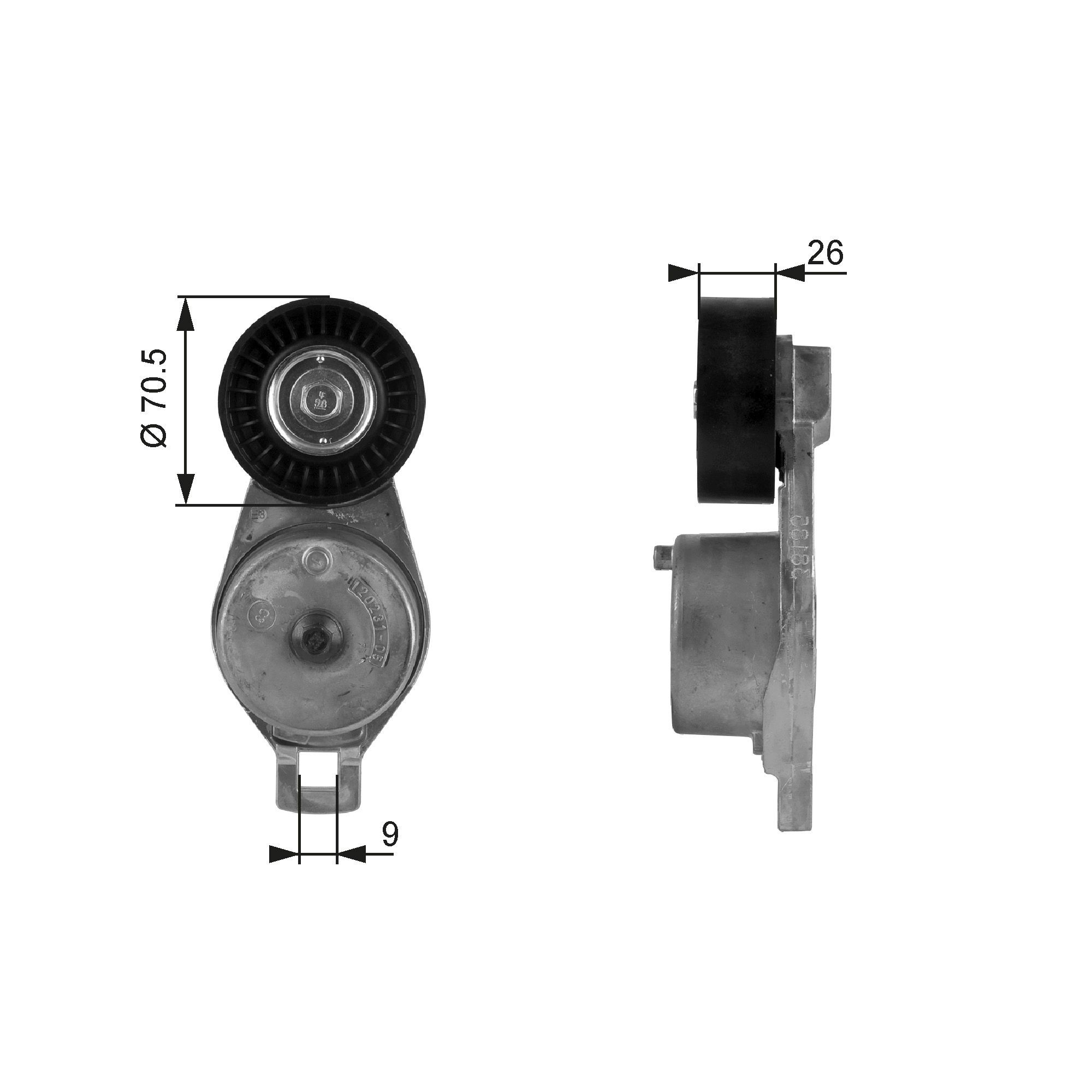 GATES T38185 Tensioner pulley DODGE experience and price