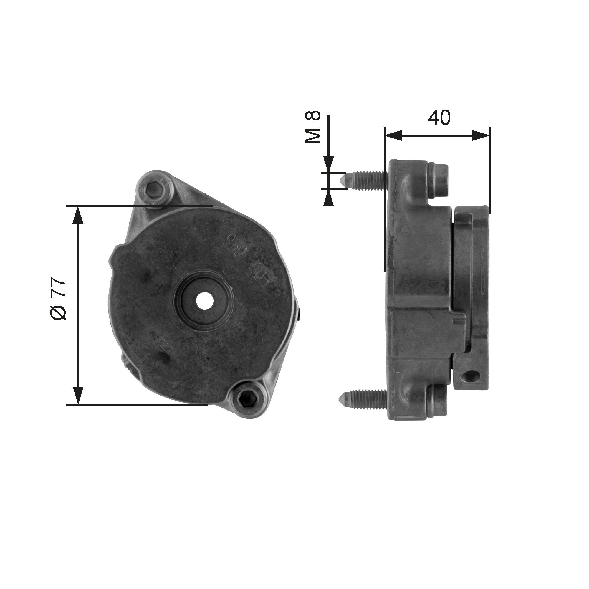 7808-21245 GATES FleetRunner™ Micro-V® Kit Ø: 77mm, Width: 40mm Tensioner pulley, v-ribbed belt T38345 buy