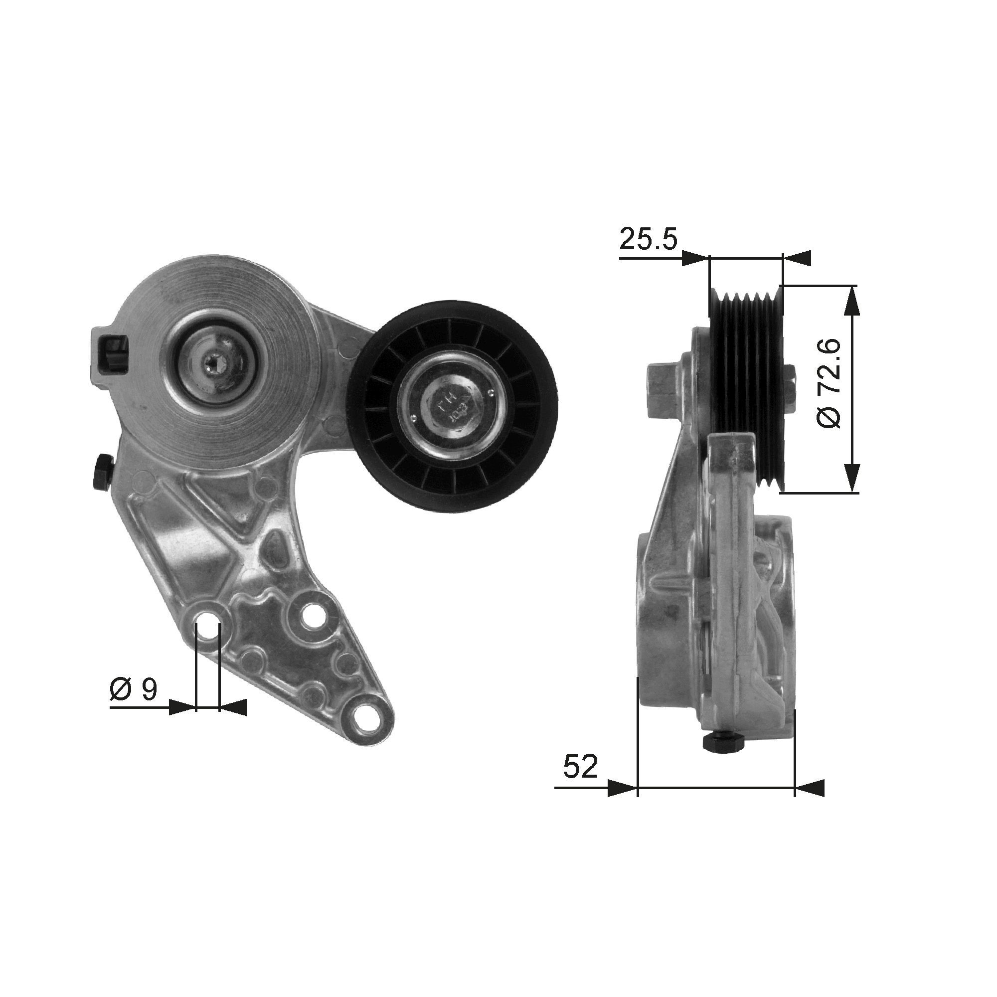 Great value for money - GATES Tensioner pulley T38377