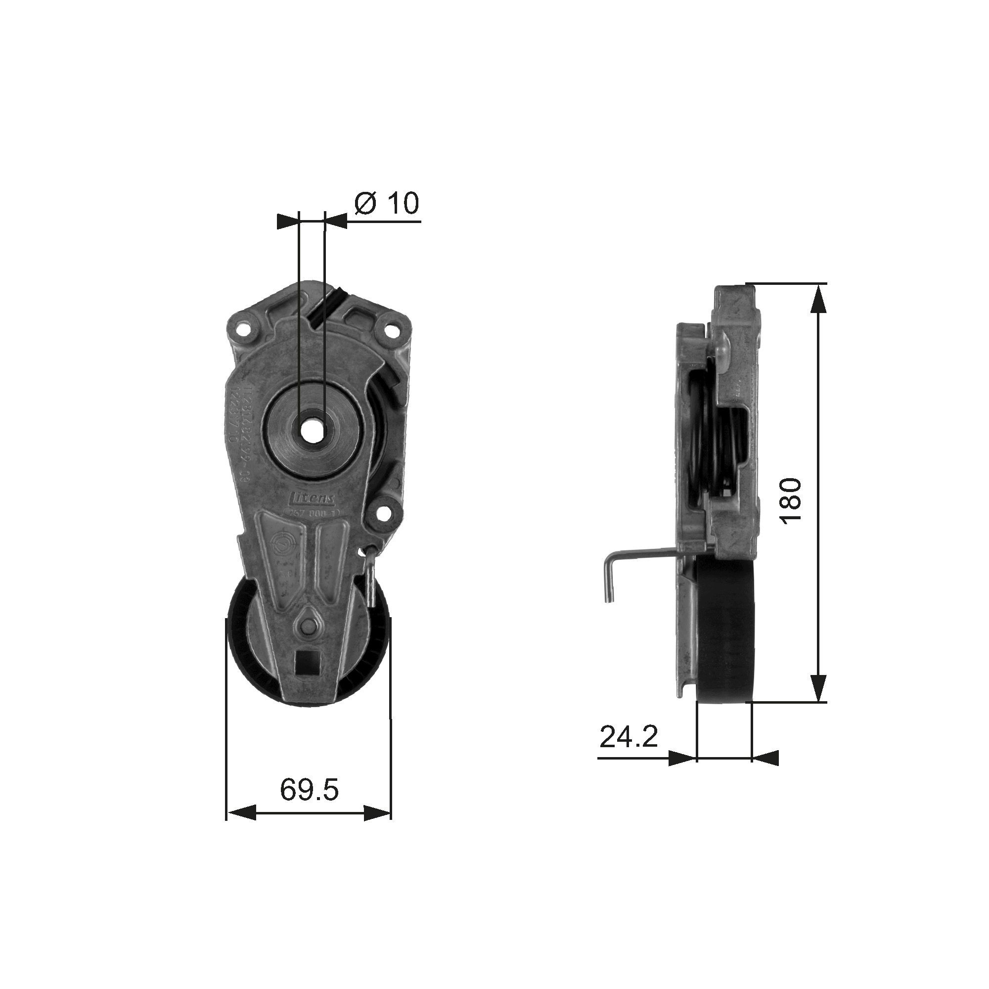 GATES FleetRunner™ Micro-V® Kit T38405 Tensioner pulley