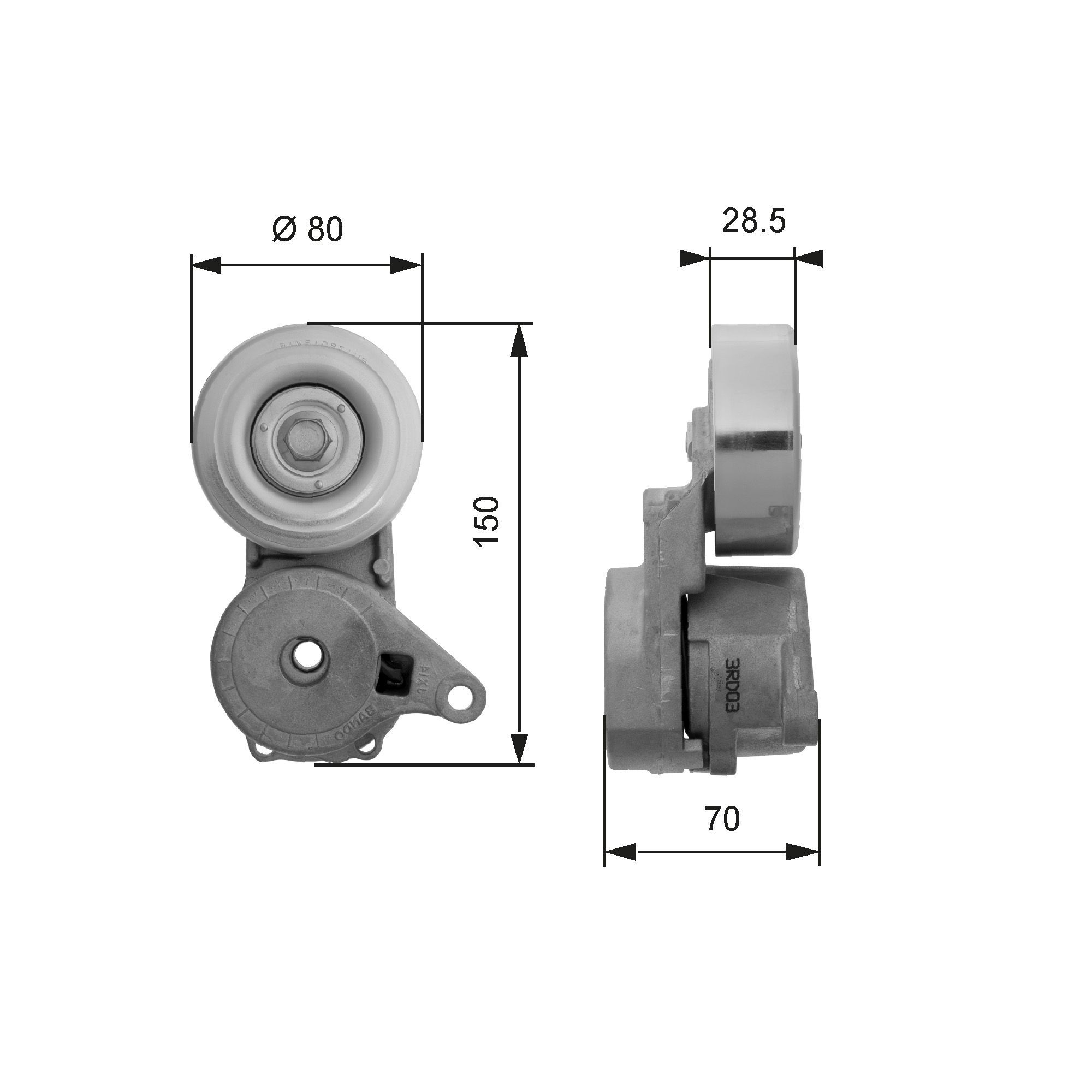 GATES FleetRunner™ Micro-V® Kit T38413 Tensioner pulley