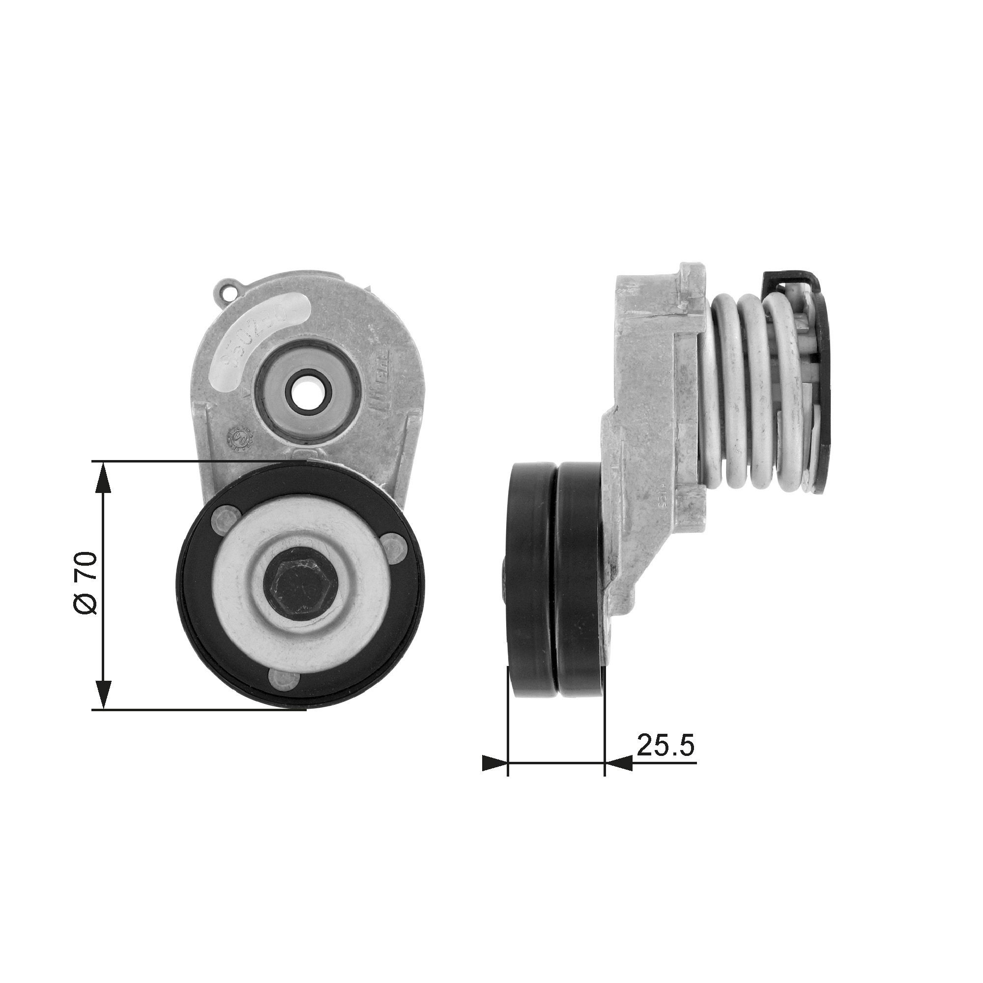Opel ASTRA Tensioner pulley 1237552 GATES T38432 online buy