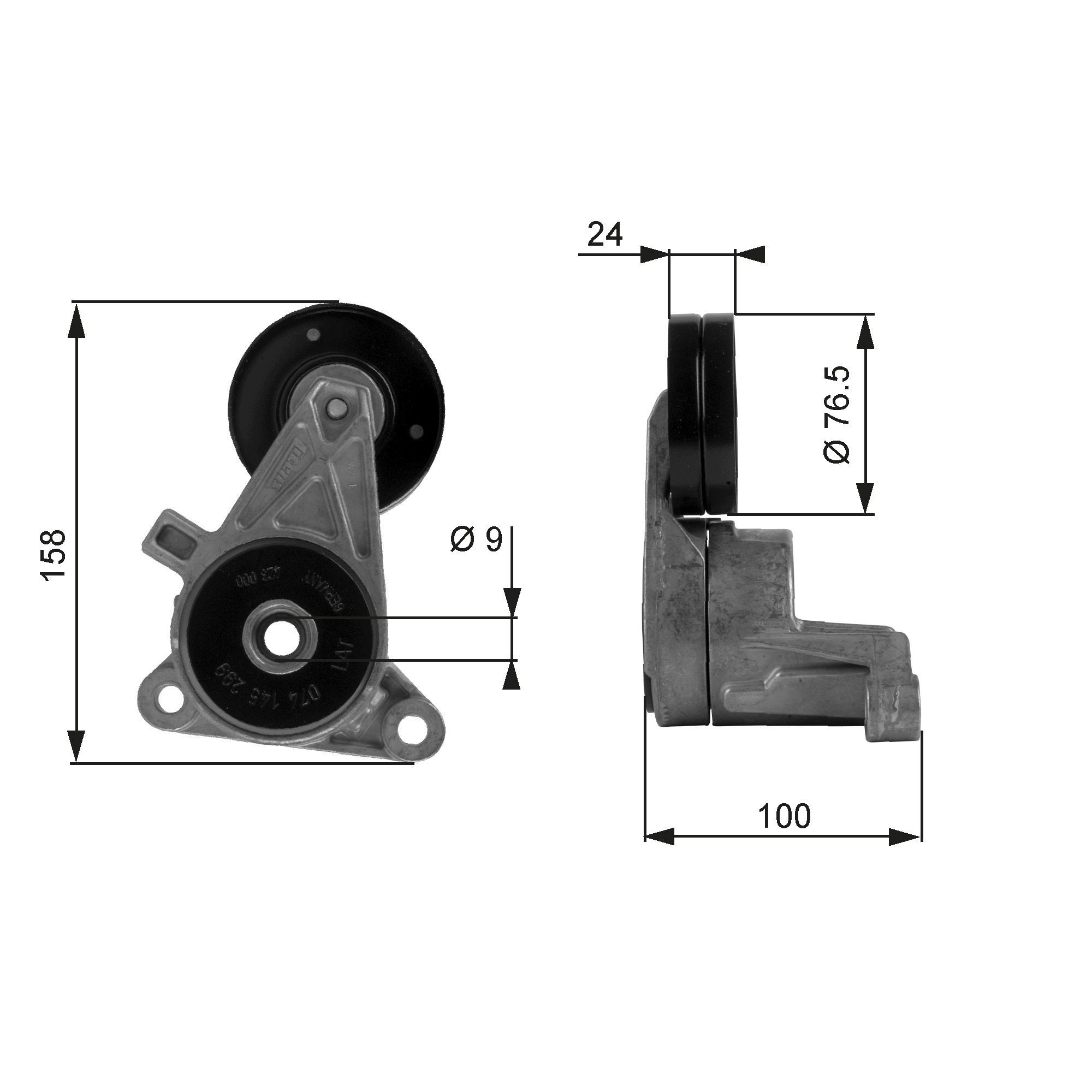 GATES FleetRunner™ Micro-V® Kit T38437 Tensioner pulley