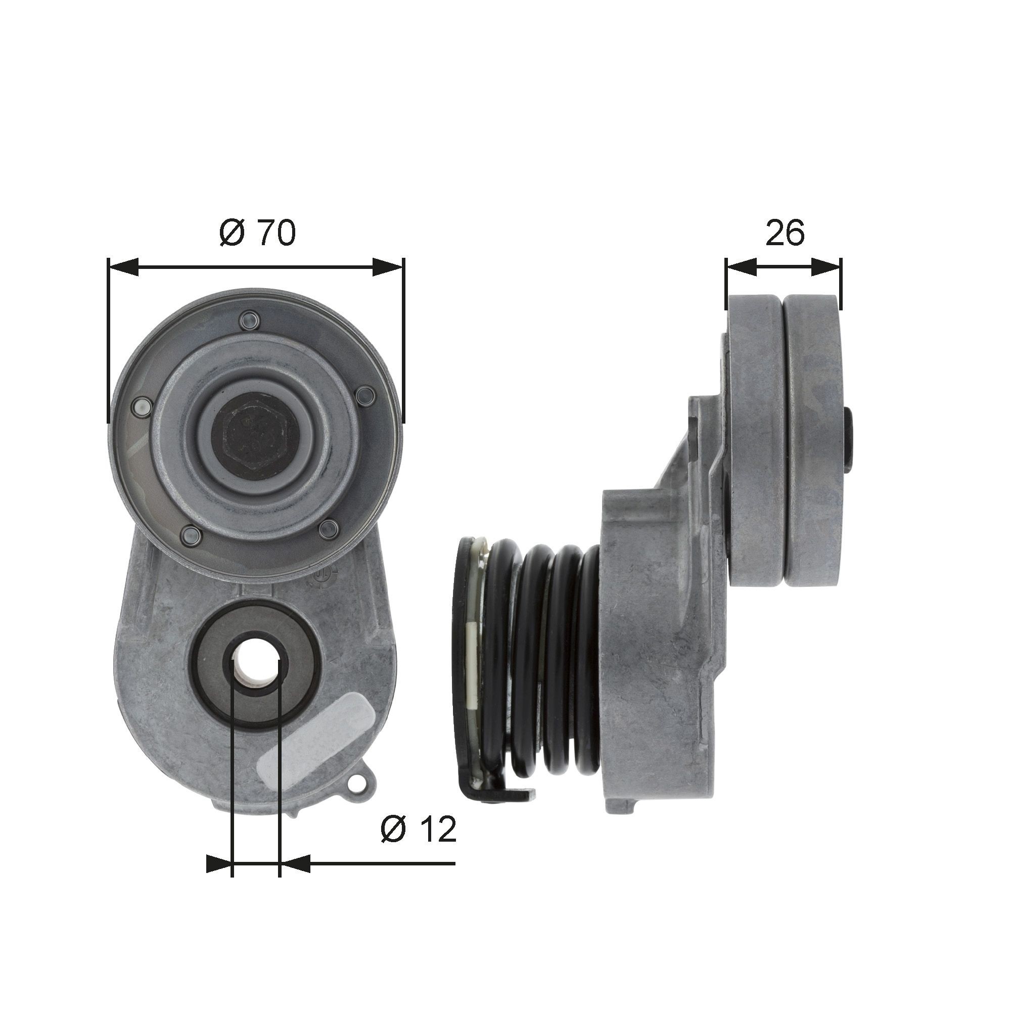 Great value for money - GATES Tensioner pulley T38496