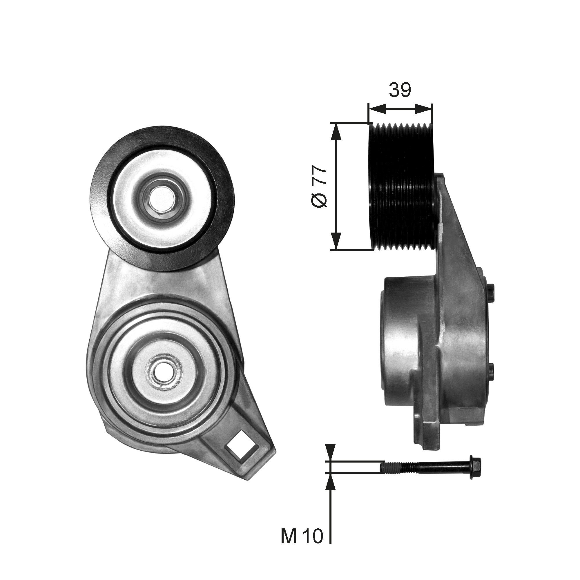 7808-25081 GATES DriveAlign® T38581 Tensioner pulley 21 145 261