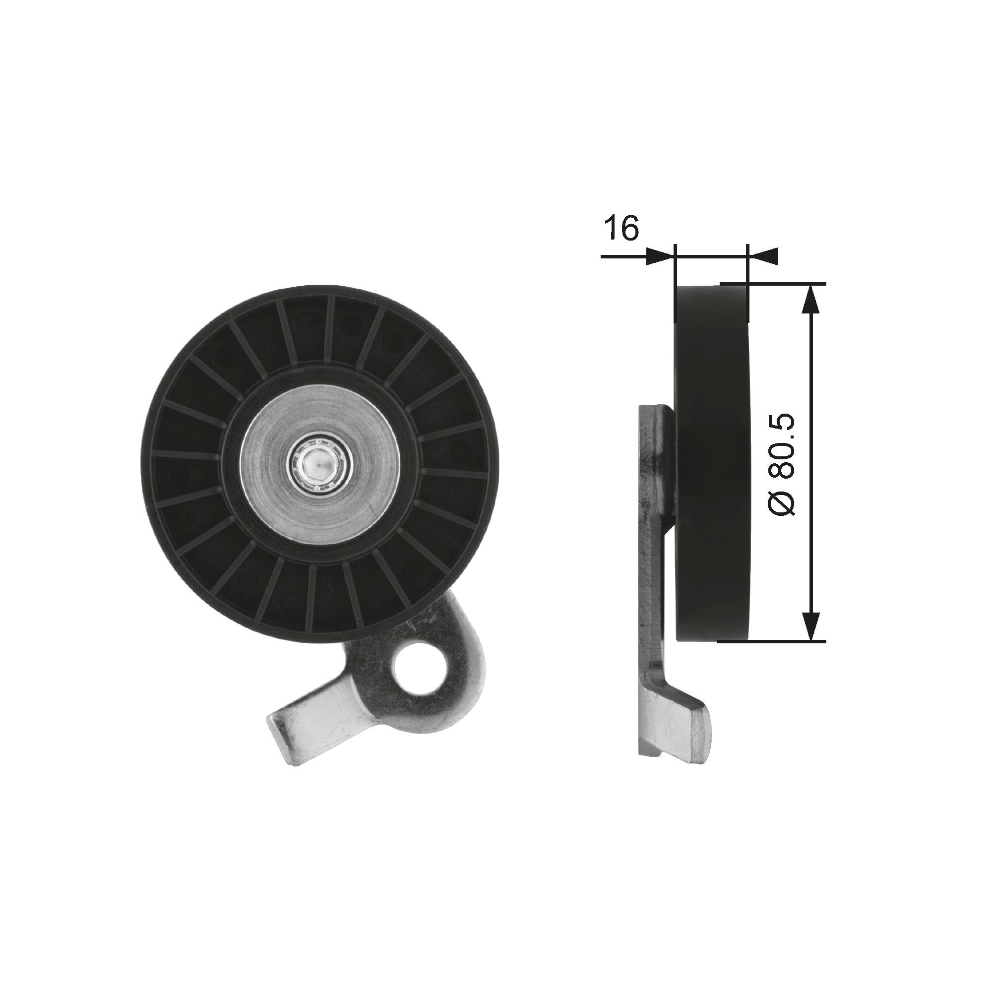 7808-21460 GATES FleetRunner™ Micro-V® Kit Ø: 80,5mm, Width: 16mm Tensioner pulley, v-ribbed belt T39060 buy