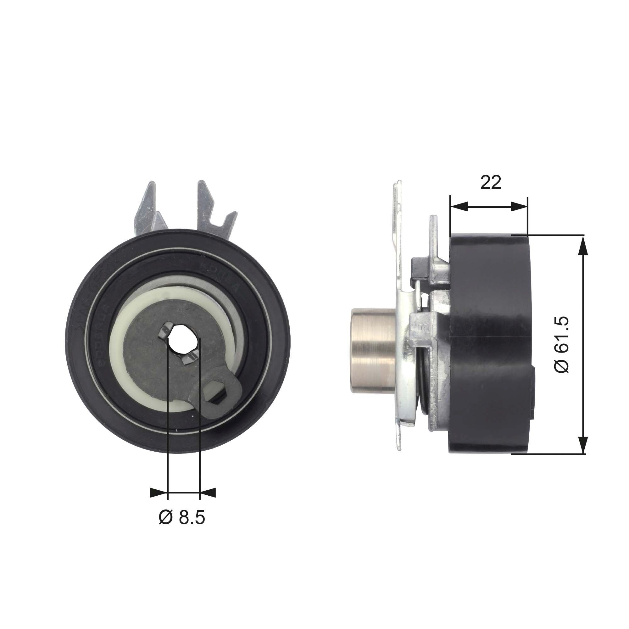 GATES FleetRunner™ Micro-V® Stretch Fit® T43061 Timing belt tensioner pulley