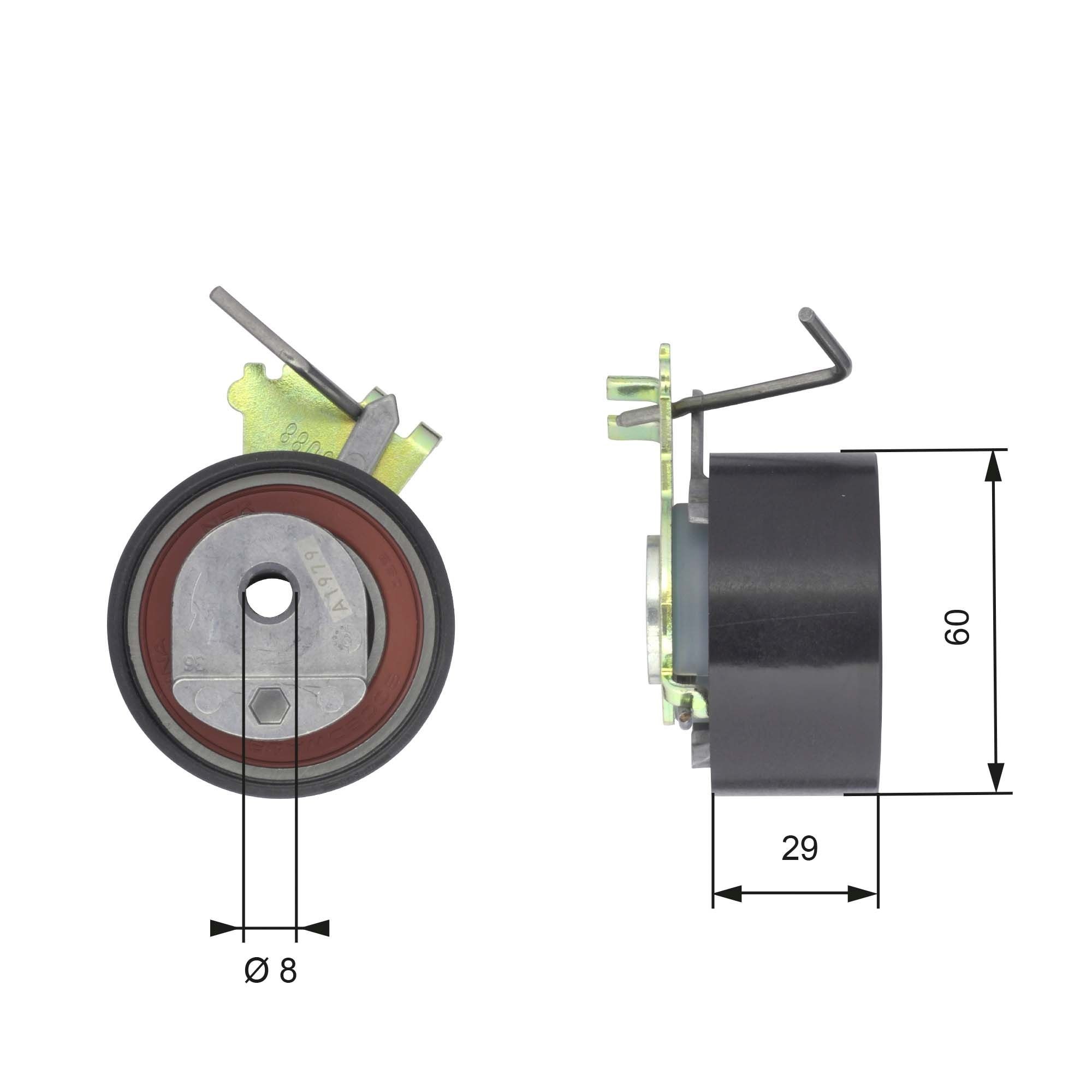 GATES FleetRunner™ Micro-V® Stretch Fit® T43088 Timing belt tensioner pulley