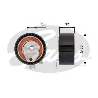 GATES FleetRunner™ Micro-V® Stretch Fit® T43168 Timing belt tensioner pulley