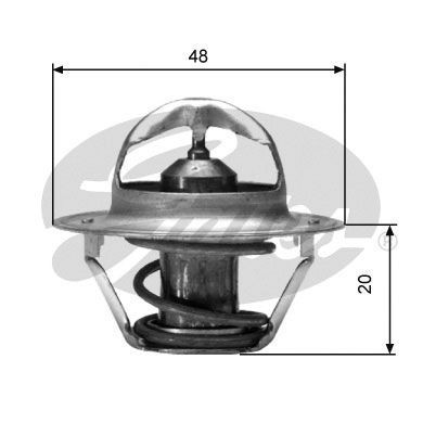 GATES TH00391G2 Engine thermostat Opening Temperature: 91°C, with gaskets/seals, without housing