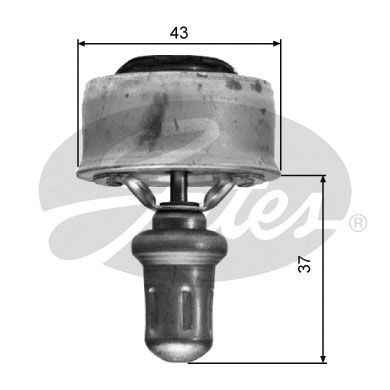 TH01489 Engine cooling thermostat 7412-10035 GATES Opening Temperature: 89°C, without housing