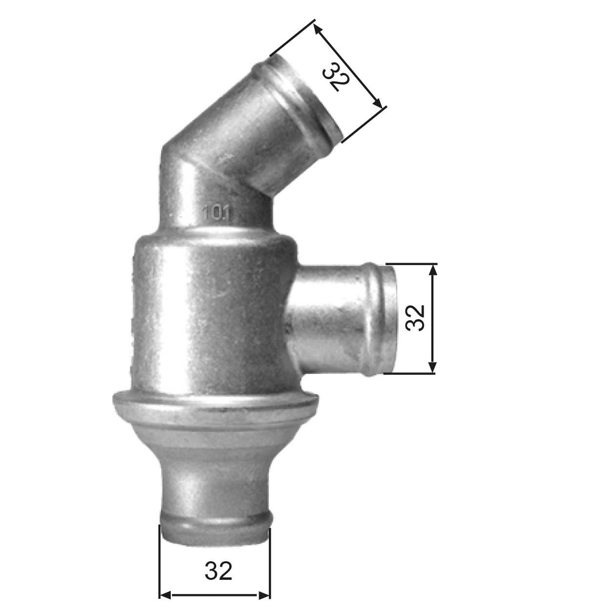 GATES TH01782 Engine thermostat Opening Temperature: 80°C, with housing