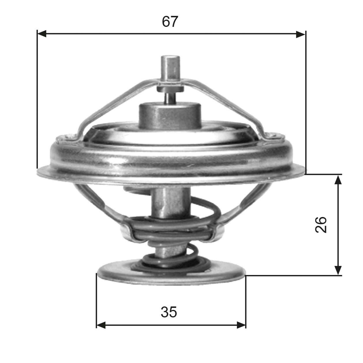 GATES TH01880G1 Engine thermostat Opening Temperature: 80°C, with gaskets/seals, without housing