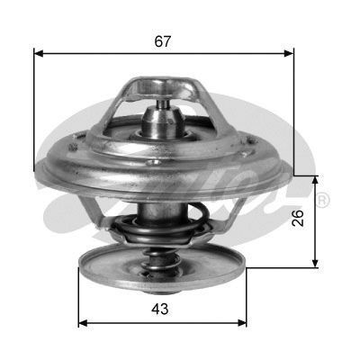 GATES TH01991G1 Engine thermostat Opening Temperature: 91°C, with gaskets/seals, without housing