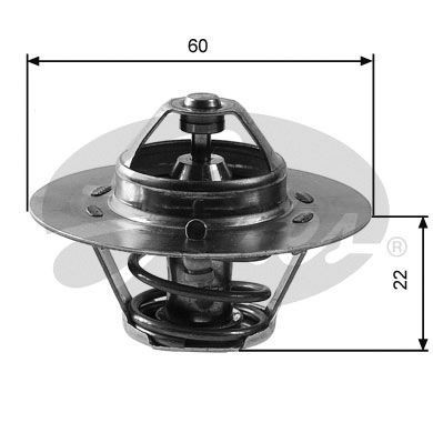 GATES TH12488G1 Engine thermostat Opening Temperature: 88°C, with gaskets/seals, without housing