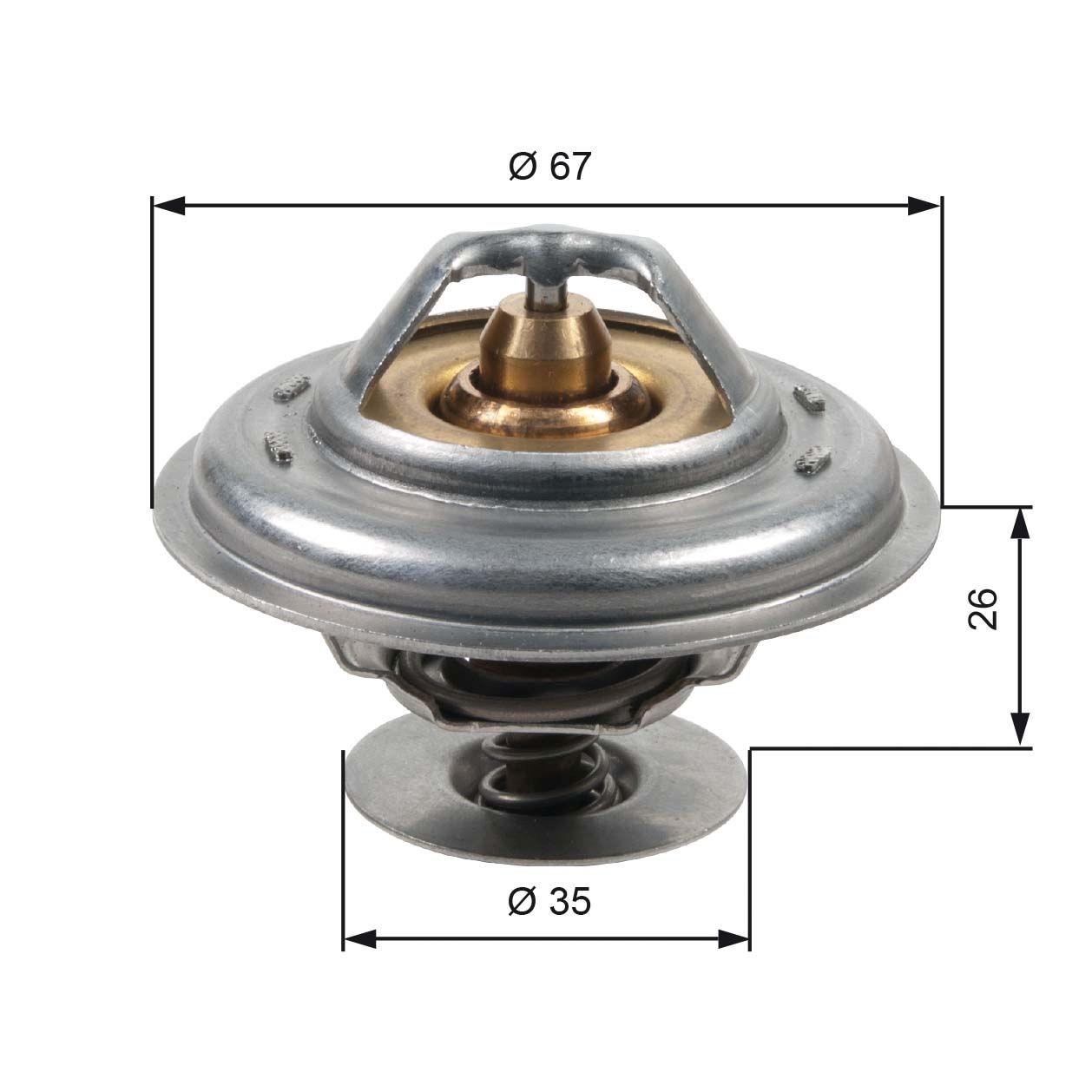 TH13287G1 Engine cooling thermostat 7412-10217 GATES Opening Temperature: 87°C, with gaskets/seals, without housing