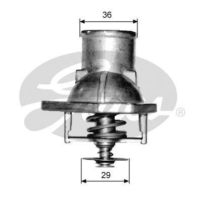 GATES TH15192G1 Engine thermostat Opening Temperature: 92°C, with gaskets/seals, with housing