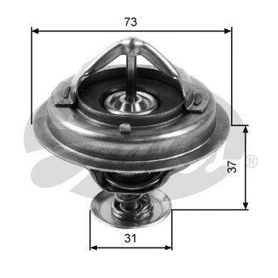GATES TH24588G1 Engine thermostat Opening Temperature: 88°C, with gaskets/seals, without housing