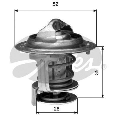 GATES TH29484G1 Engine thermostat Opening Temperature: 84°C, with gaskets/seals, without housing