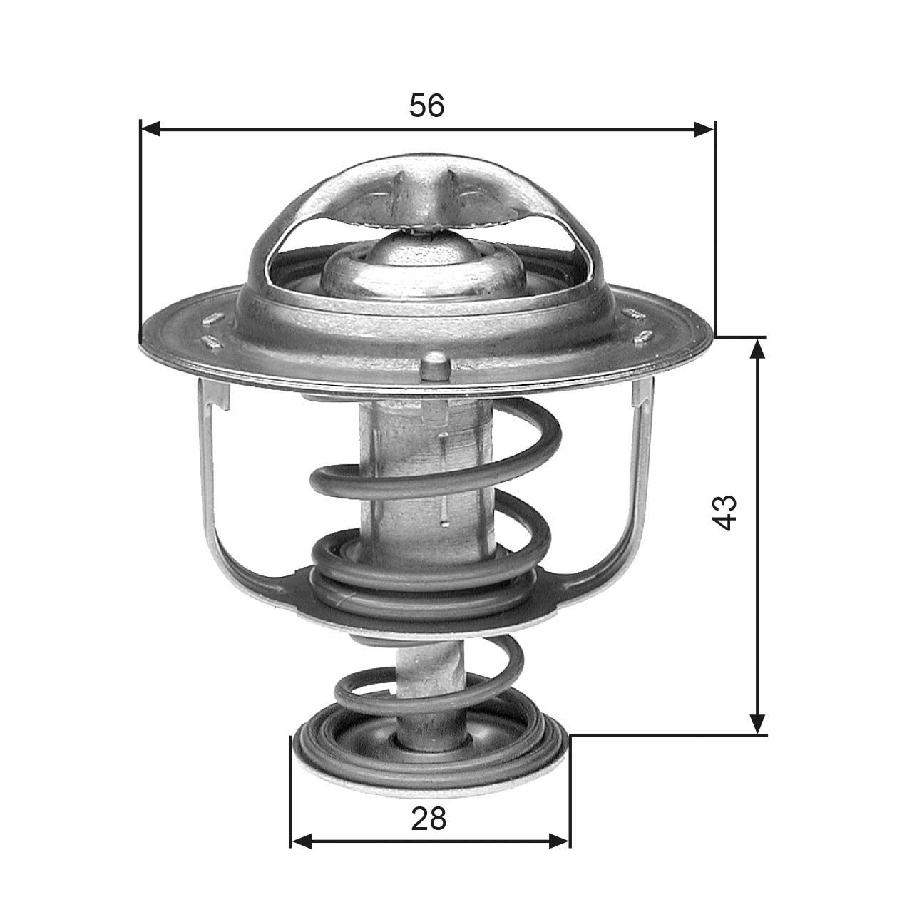 GATES TH31388G1 Engine thermostat Opening Temperature: 88°C, with gaskets/seals, without housing