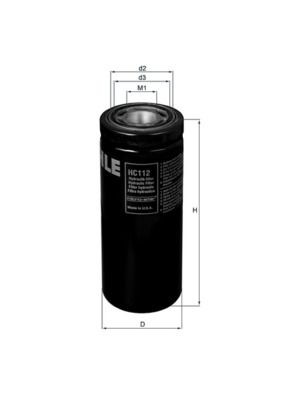 70350433 MAHLE ORIGINAL HC112 Oil filter 132.57.5302