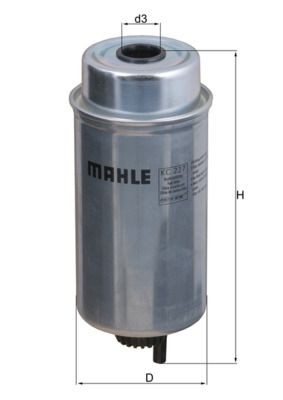 MAHLE ORIGINAL KC 227 Fuel filter Spin-on Filter