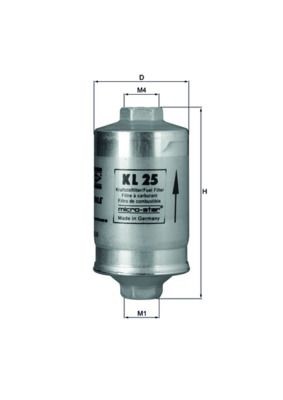 MAHLE ORIGINAL Fuel filter KC 231