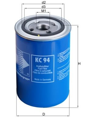 MAHLE ORIGINAL KC 94 Fuel filter Spin-on Filter