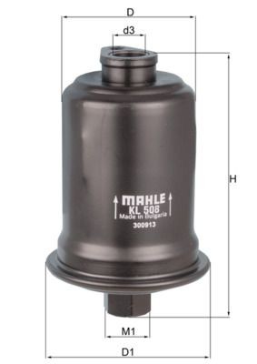 MAHLE ORIGINAL KL 508 Fuel filter In-Line Filter, 11,0mm