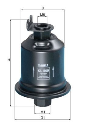 MAHLE ORIGINAL KL 509 Fuel filter In-Line Filter