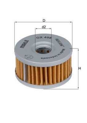 70355327 MAHLE ORIGINAL Filter Insert Inner Diameter 2: 17mm, Ø: 60,0mm, Height: 32,0mm Oil filters OX 408 buy