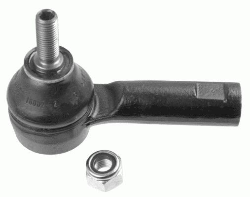 LEMFÖRDER 27612 01 Track rod end Cone Size 15,3 mm, M10x1,25, Front Axle, Left, outer, with accessories