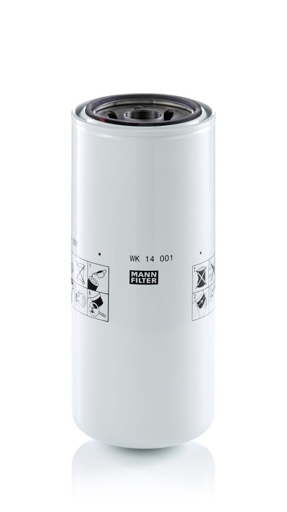 MANN-FILTER Spin-on Filter Height: 309mm Inline fuel filter WK 14 001 buy