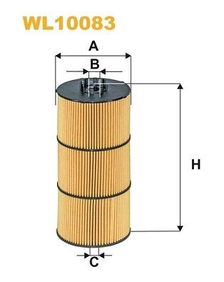 WIX FILTERS WL10083 Oil filter A 472 184 10 25