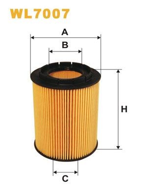 WIX FILTERS Filter Insert Inner Diameter 2: 40, 24mm, Ø: 83mm, Height: 111mm Oil filters WL7007 buy