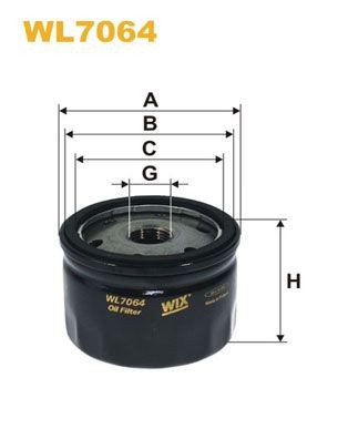 WIX FILTERS WL7064 Oil filter 3/4-16 UNF, with one anti-return valve, Spin-on Filter